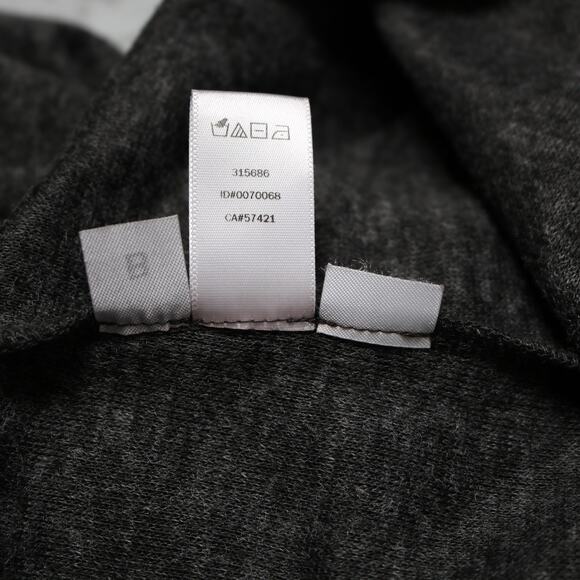 LOFT Charcoal Gray Sweater Dress Rhinestone Pearl Embellished 3/4 Sleeve Size XS - Picture 9 of 10